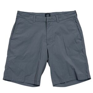 J Crew Stretch Shorts Mens W31 L9 Gray Flat Front Zip Pockets Casual